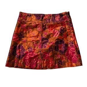 Free People Mini Skirt 2 Small Velvet Flower Moving On